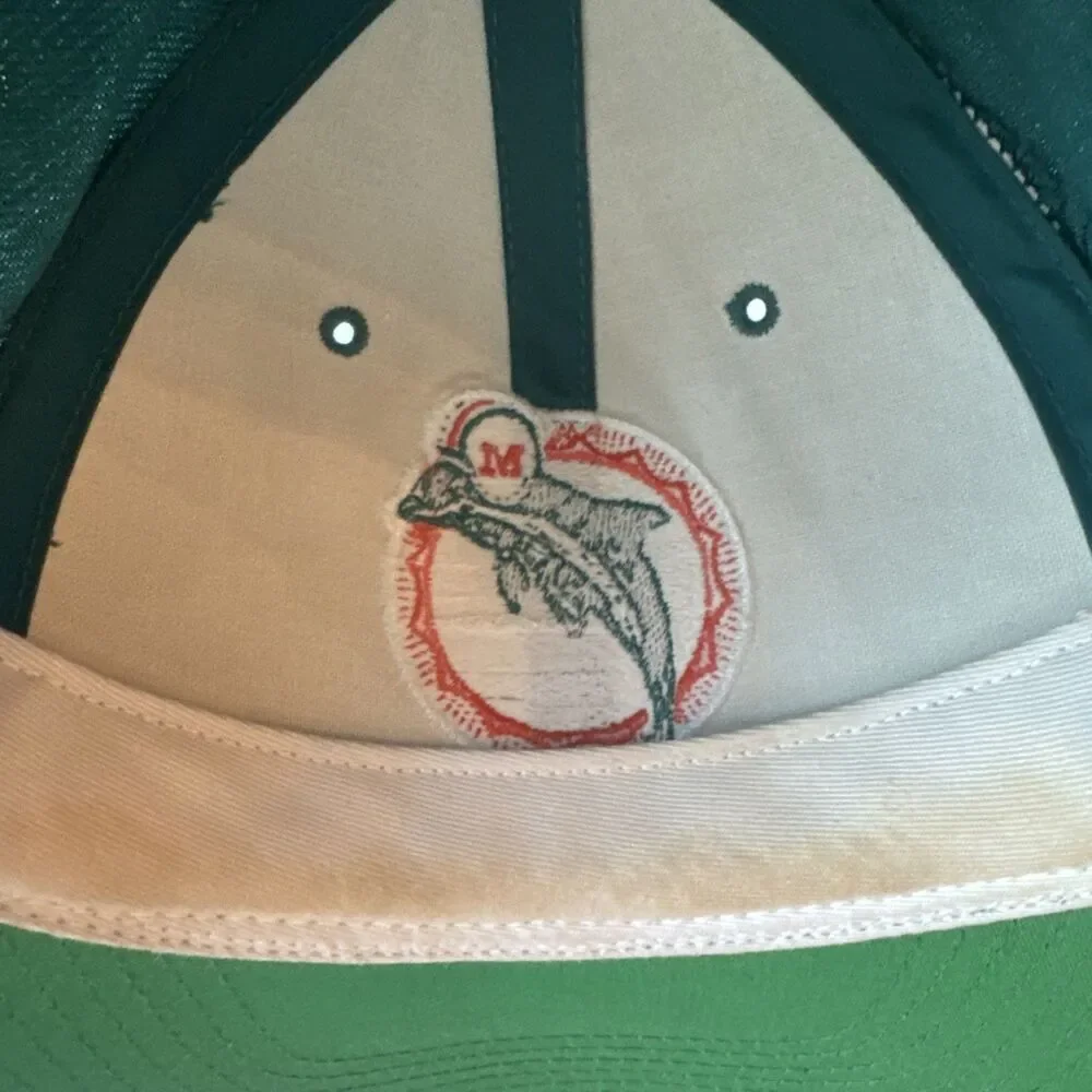 VTG 90s Sports Specialties Miami Dolphins Twin Image Snapback Hat Cap Wool Blend